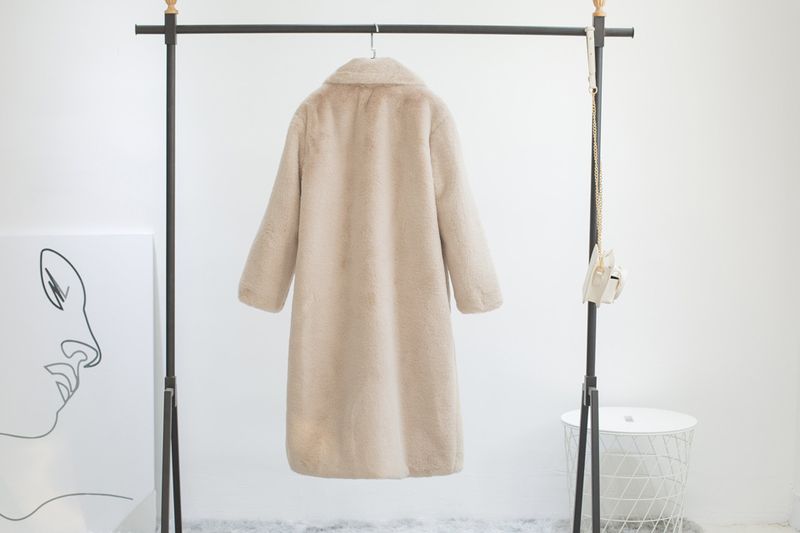 Cappotto lungo da donna in pelliccia sintetica effetto velluto – Giacca invernale in peluche stile visone con fodera in cotone (13 colori, 5 taglie)_voghion.com