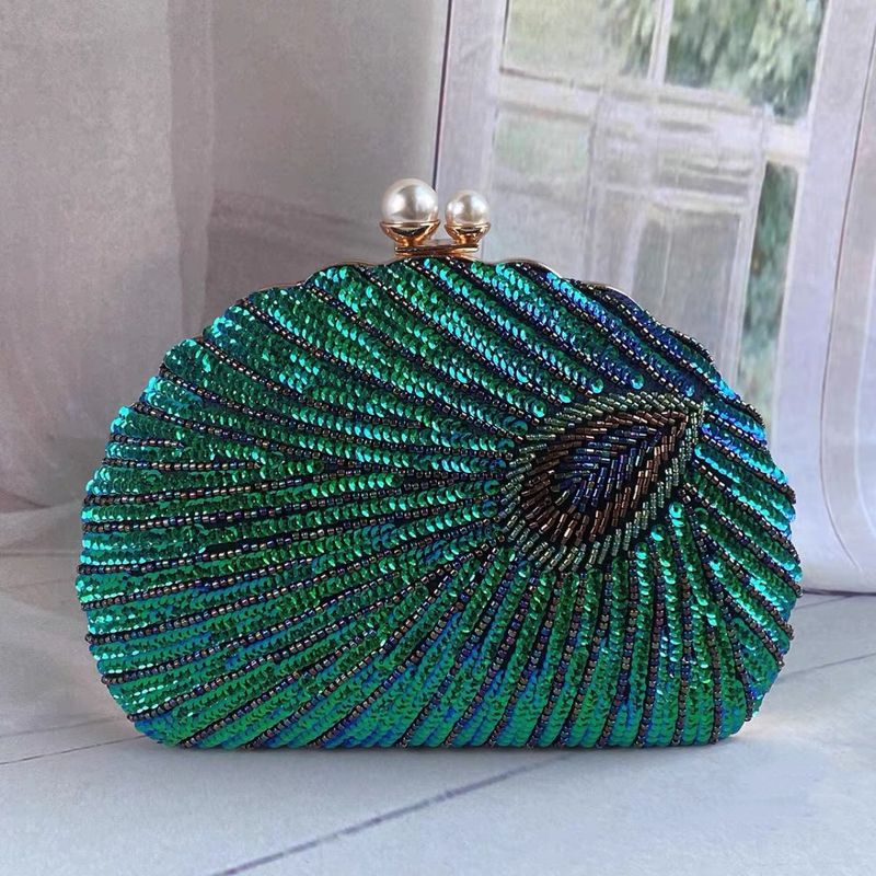 Borsa da sera in cheongsam con ricamo di perline in stile cinese, pesante e abbinata_voghion.com