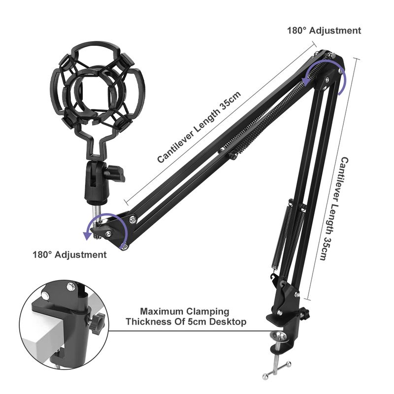 bm 800 Studio Profesyonel mikrofon bm800 Bilgisayar için Kondenser Ses Kayıt Mikrofonu_voghion.com