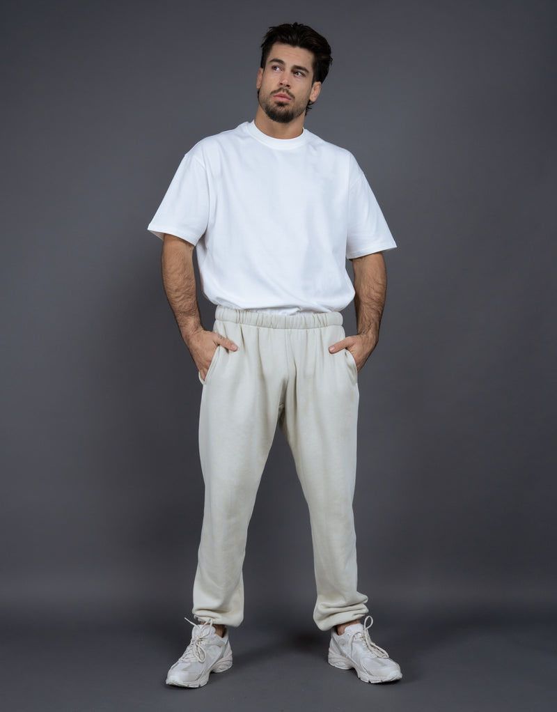 Jogginghose mit Fleecefutter aus 60 % Baumwolle für Damen und Herren – warme Winter-Sweathose, lockere Passform, elastische Bündchen (Schwarz/Weiß/Rosa/Braun/Grün/Grau)_voghion.com