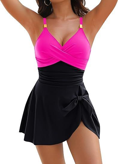 Maillot de bain une pièce moulant pour femme, dos fin et sexy, à pois multicolores_voghion.com
