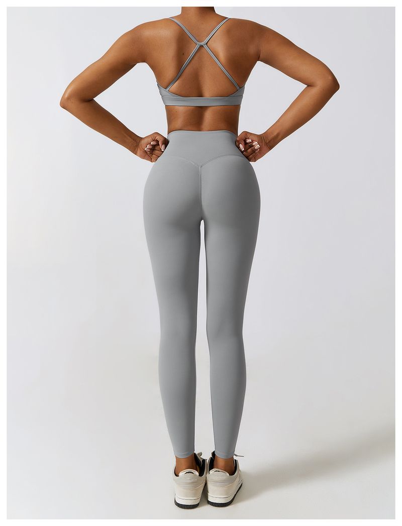 Îmbrăcăminte pentru femei haine strânse pentru yoga, costum sport, cu uscare rapidă, pentru slăbire, set din trei piese_voghion.com