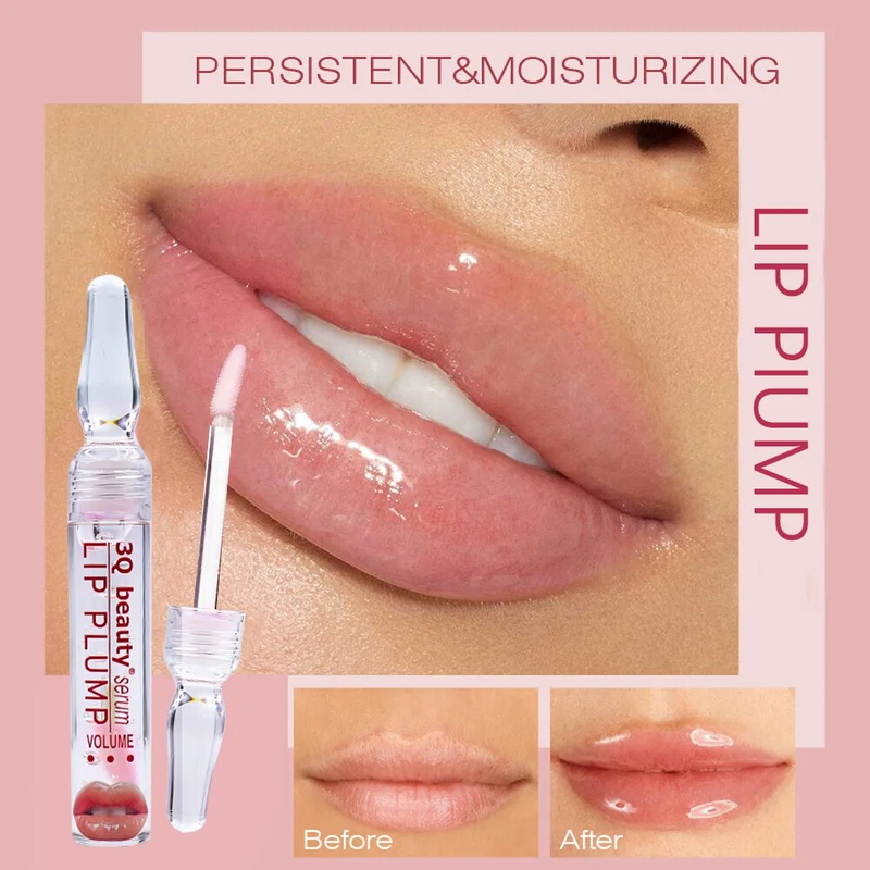 Suero de brillo labial voluminizador instantáneo con aceite realzador y potenciador extremo que nutre y humecta los labios de forma sexy y antiarrugas. El más popular de 2024_voghion.com
