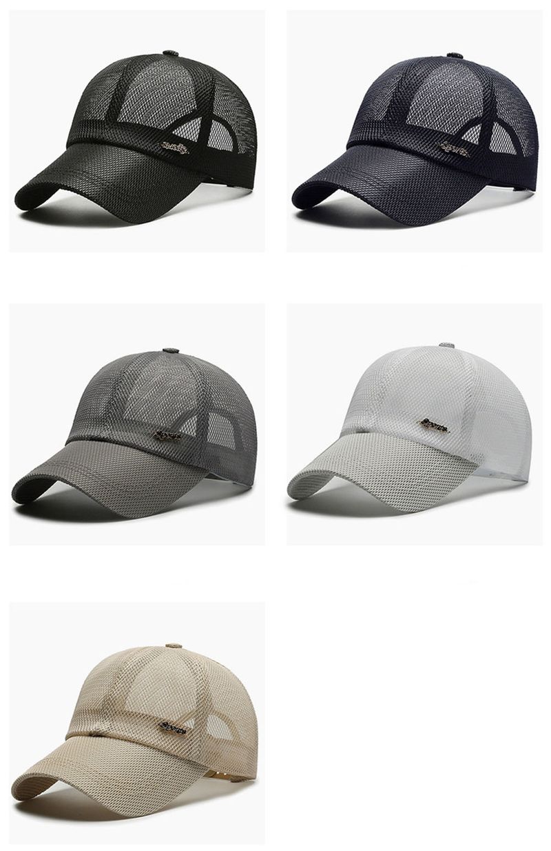 Canada Summer For Men Letter Mesh Baseball Cap Sports Sun Visor Breathable Snapback Hat Male Outdoor Stylish Simple_voghion.com
