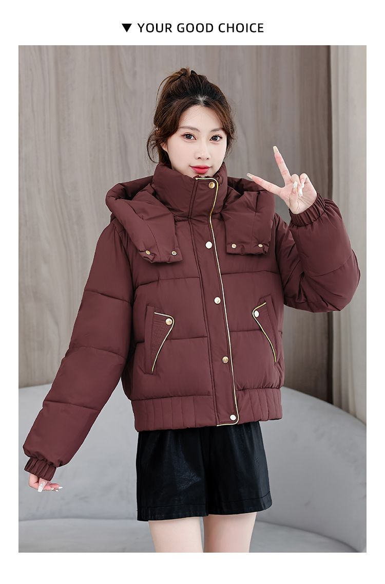 Kurze Pufferjacke für zierliche Figuren – voluminöse Steppjacke mit strukturiertem Reverskragen (5 urbane Neutraltöne, erweiterte Größenauswahl)_voghion.com