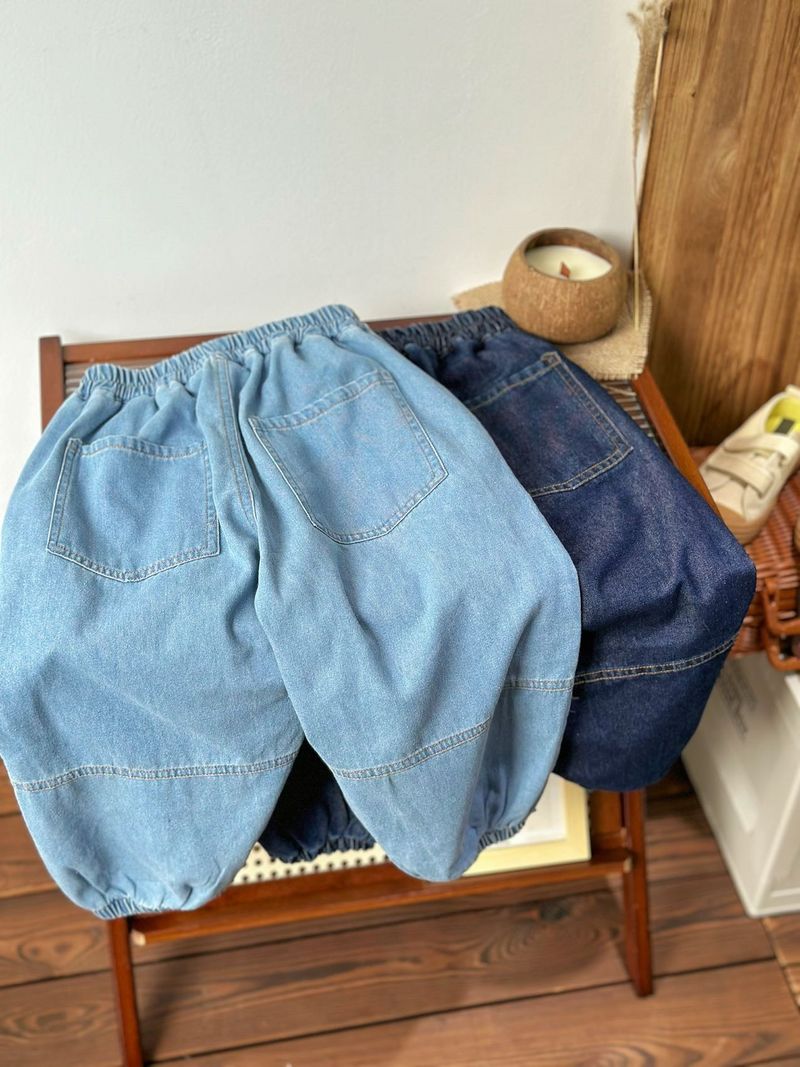 Otroška oblačila Otroške kavbojke Jesen in zima 2024 Novo v prodaji za fante in deklice, proste ohlapne kavbojke, otroške široke hlače_voghion.com