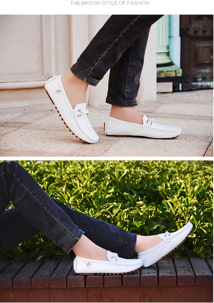 YRZL White Loafers For Men Size 48 Slip On Shoes Driving Flats Casual Moccasins For Men Comfy Male Loafers_voghion.com