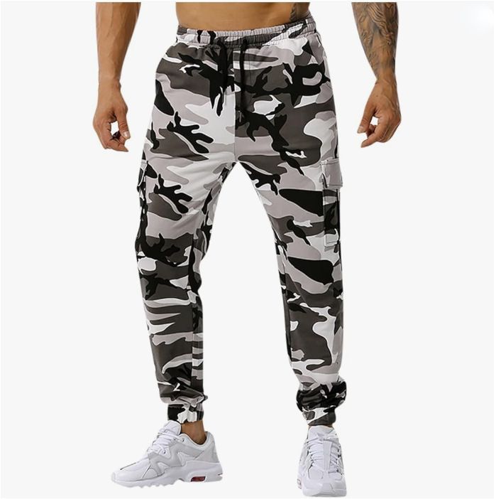 Neue Jogginghose mit Camouflage-Muster für Herren, für Training im Freien, Fußball-Trainingshose, Fitnesshose_voghion.com