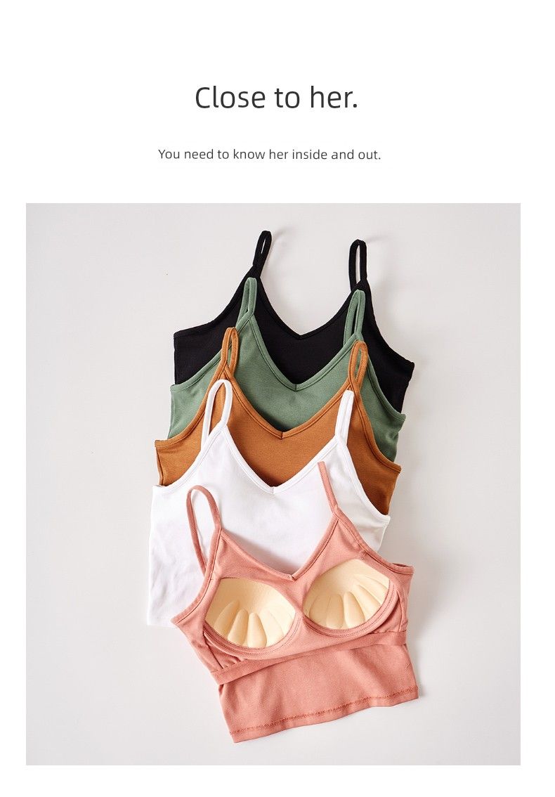 Gilet aderente con scollo a V e bretelle aderenti Xinmi, monopezzo, che lascia scoperta la pancia_voghion.com