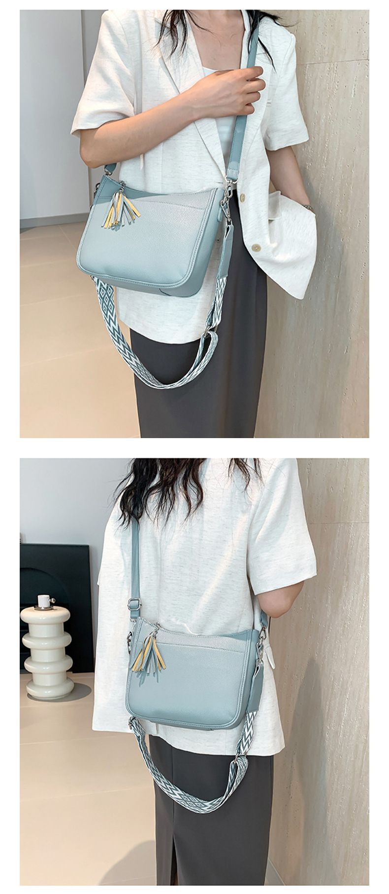 Borsa a tracolla quadrata con doppia tracolla versatile_voghion.com