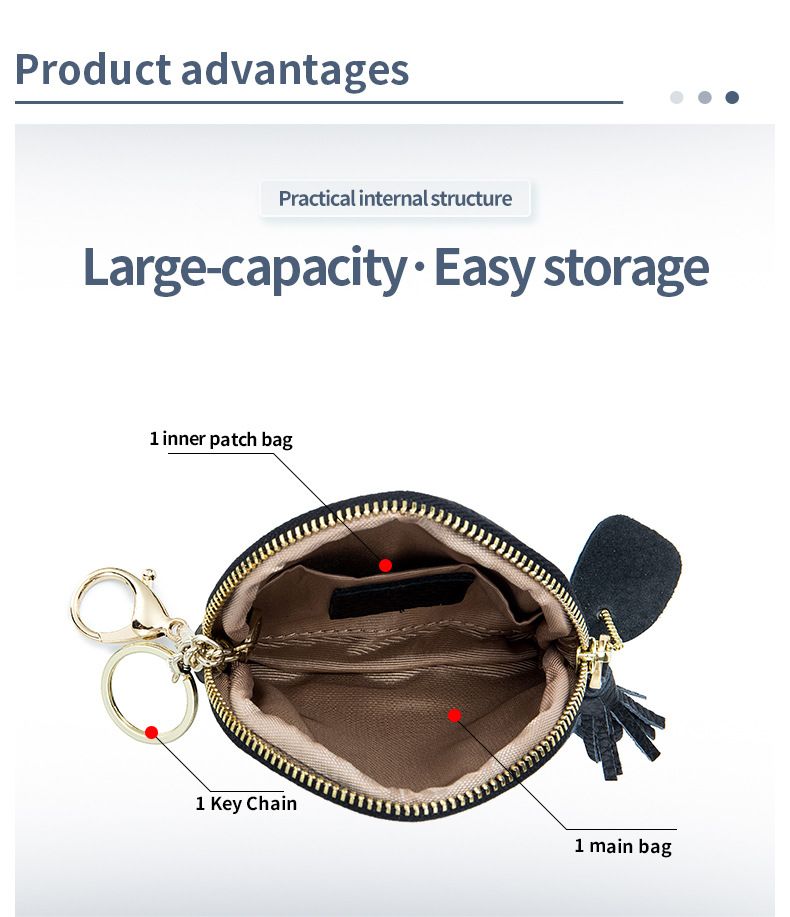 Niche design ins cute Japanese and Korean soft top layer cowhide coin purse mini cartoon leather small bag_voghion.com
