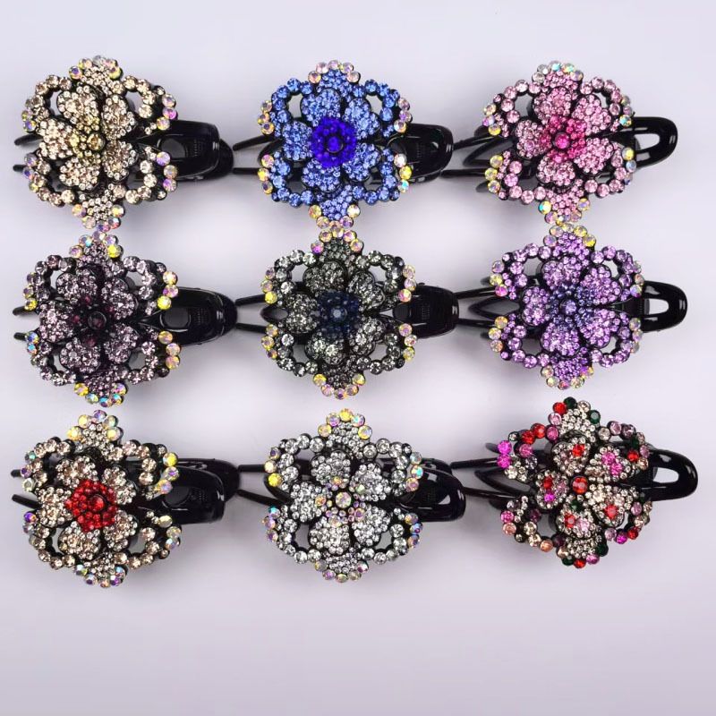 Duża spinka do włosów z pazurami, popularny bestseller w Internecie, spinka do włosów z kryształkami z tyłu głowy, spinka w kształcie dzioba kaczki do grubych włosów, elegancka ozdoba do włosów_voghion.com