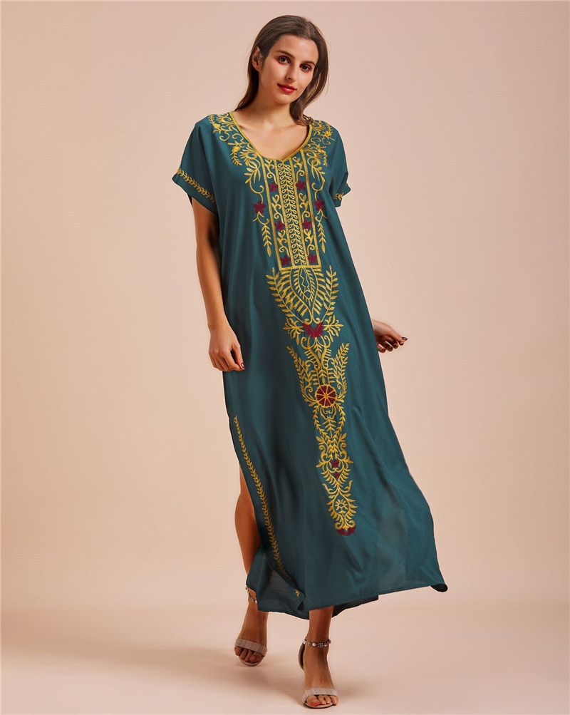 popolare copricostume da spiaggia ricamato in rayon da donna, stile abito ricamato, camicia di protezione solare per bikini al mare, 20 colori_voghion.com