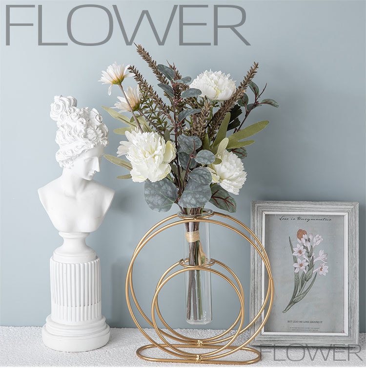 Grenseoverskridende Xuena Lulian-håndbok Kunstig blomst hjemmedekorasjon Blomsterdesign Bryllupsbukett Veggdekorasjon CF01218A_voghion.com