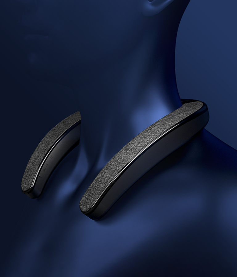 New Neck-Hanging Wireless Bluetooth Fabric Subwoofer Stereo Open Audio Gaming Speaker_voghion.com