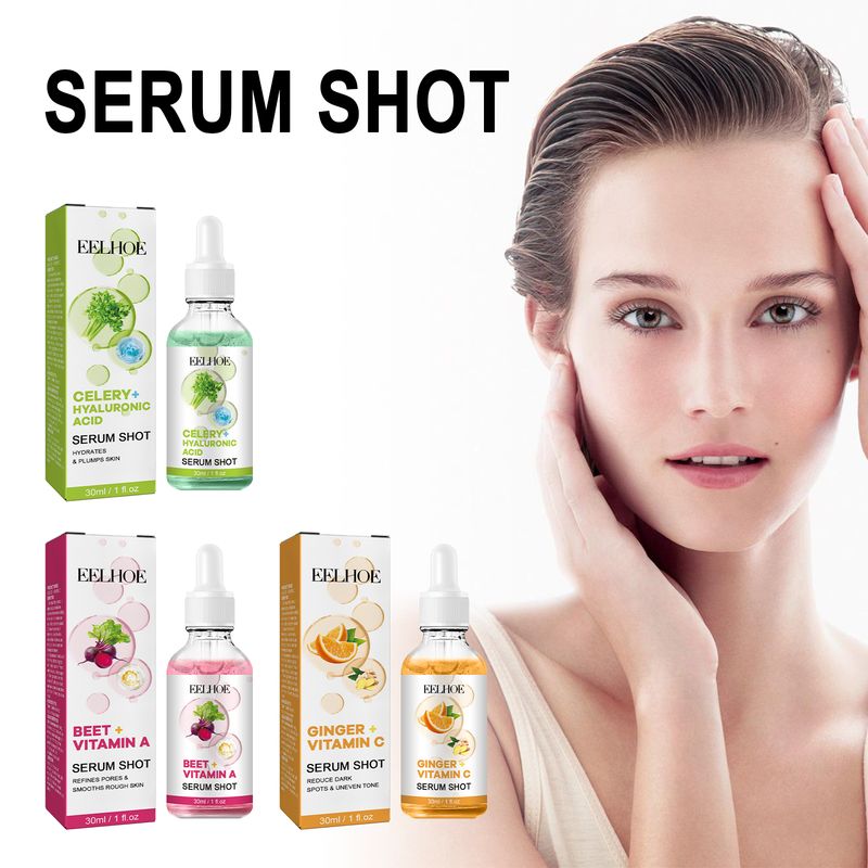 EELHOE Ginger Vitamin C Facial Essence Reduces Dark Spots, Fine Lines, Contracts Pores, Brightens Skin Tone, Moisturizes And Moisturizes_voghion.com