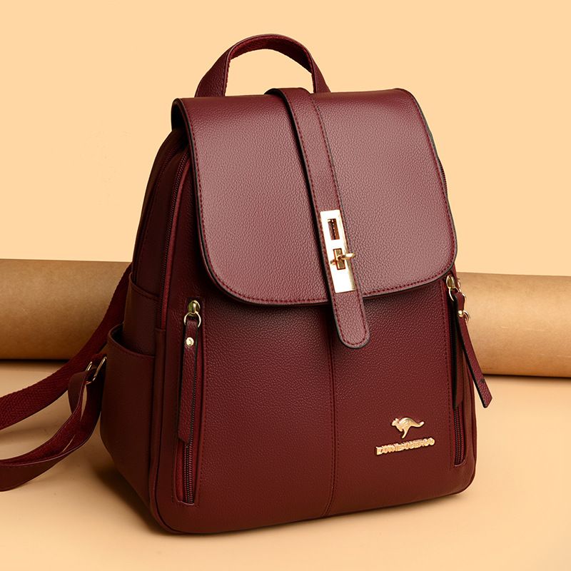 Backpack Women 2025 New Korean Version Simple And Fashionable Women's Backpack, Versatile For Commuting, Large Capacity_voghion.com