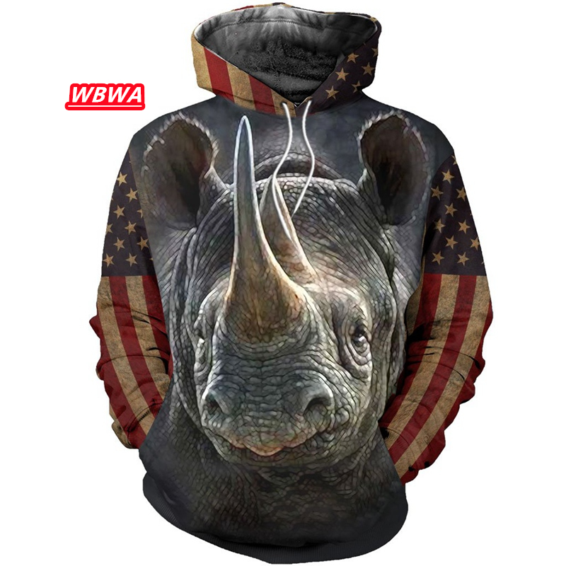 Coniglio da caccia Felpe con cappuccio da uomo stampate in 3D Haruku Streetwear autunno Felpa con cappuccio Tute da giacca casual unisex Y1_voghion.com