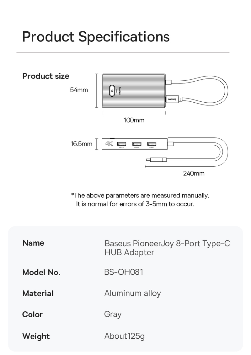 Hub USB-C Baseus 4K à 60 Hz compatible HDMI avec 2 ports USB 3.0, USB-C, USB 2.0, port Internet et lecteur de cartes SD et TF pour MacBook et ordinateurs portables USB-C_voghion.com