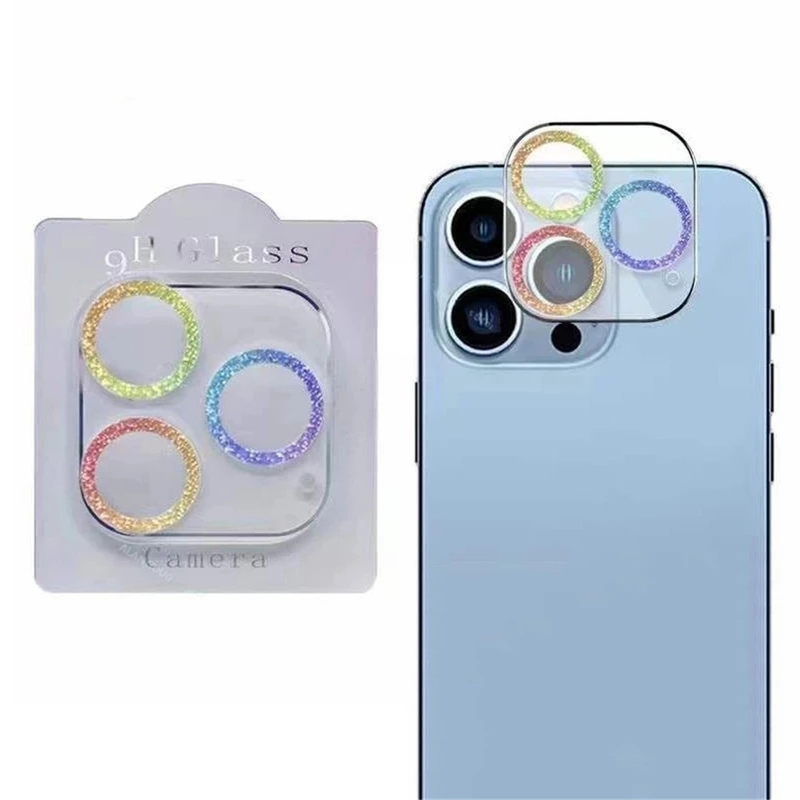 Glitzerndes Kameraglas für iPhone 14 13 12 11 pro max. Klarer schützender Diamant-Rücklinsen-Displayschutz für iPhone 14 Plus-Abdeckung_voghion.com