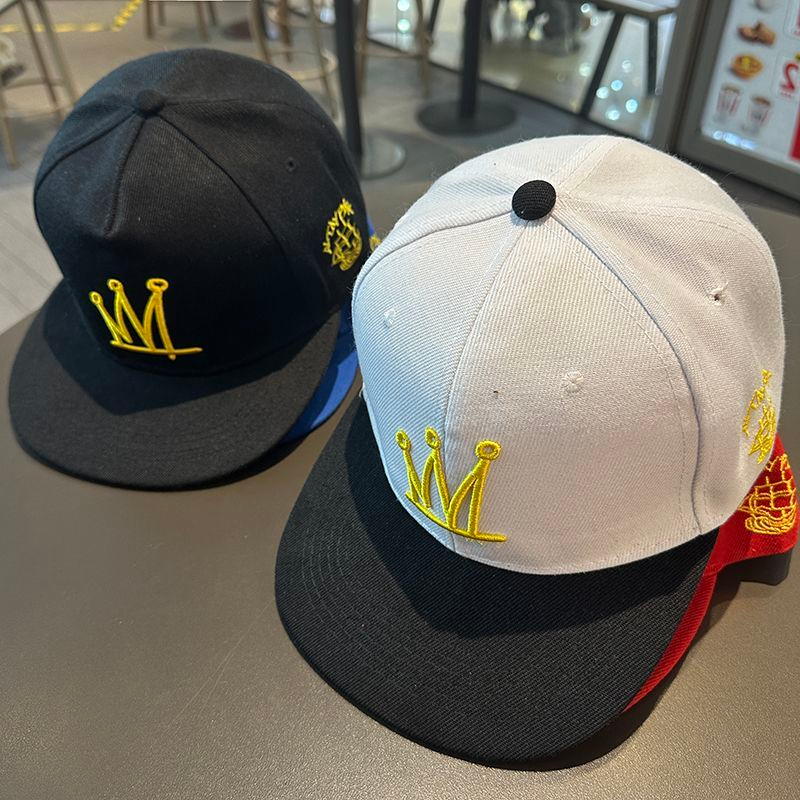 Hip Hop Men's Women's Flat brim Spring and Autumn Baseball Big Headed Street Dance Trendy Person Straight Board American_voghion.com