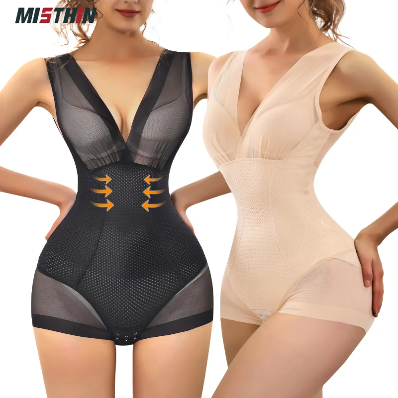 Juosmens pilvo formavimo priemonė MISTHIN Bodysuit viso kūno formavimo priemonė Kolumbietė Salomėjos juosta Moterys numeta svorio Lieknėja pilvo kontrolė_voghion.com
