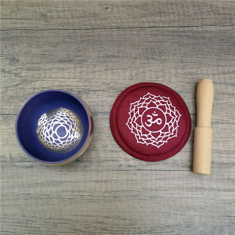 Nepal Singing Bowl Handmade Bowl Hand-Hammered Tibetan Singing Bowl Set - Stress Relief, Chakra Balancing & Meditation Tool_voghion.com