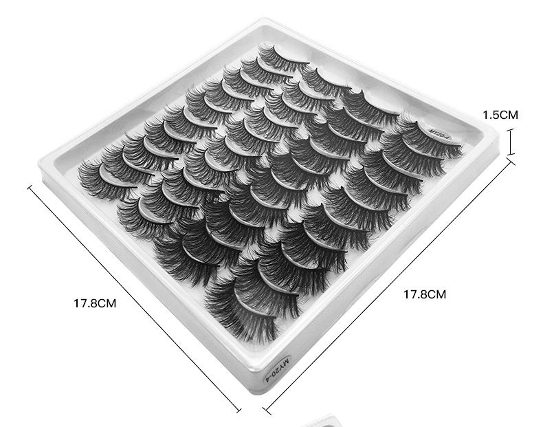 European and American double eyelids fluffy and thick curly mink hair false eyelashes thickened not easy to lose eyelashes_voghion.com