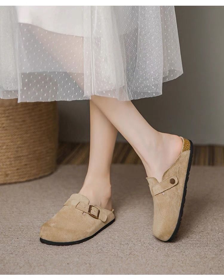 Pantofole da donna in tessuto con punta piatta, alla moda, con suola piatta, taglia grande_voghion.com