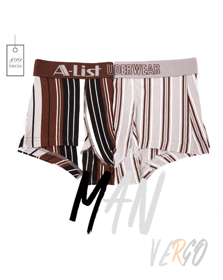 Erkek İç Giyim Çizgili Pamuklu Boksörler Boksörler Boxer Pantolon Trendy Üretici Toptan Satış_voghion.com