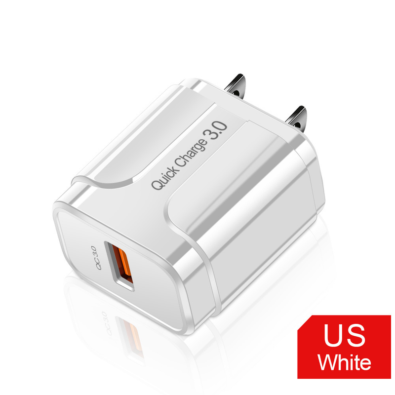 Single USB mobile phone fast European and American standard plug travel charger, wall charger_voghion.com