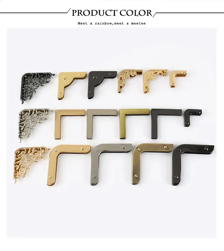 10/20 Stück Metall-Eckenschutz für Handtaschen, Riemenabdeckungen, Verschlusskappen, Eckenschutz, Zierclips, DIY-Kantenband-Hardware_voghion.com
