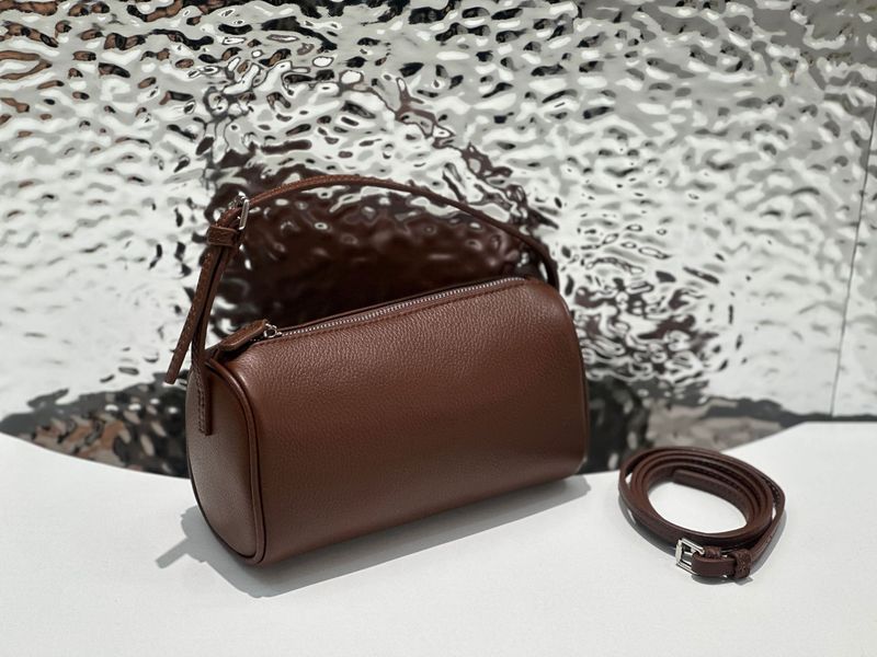 【Wujiu】2025 New Pencil Case Top Layer Cowhide High-End Cylinder Bag Women Genuine Leather Handbag Crossbody_voghion.com