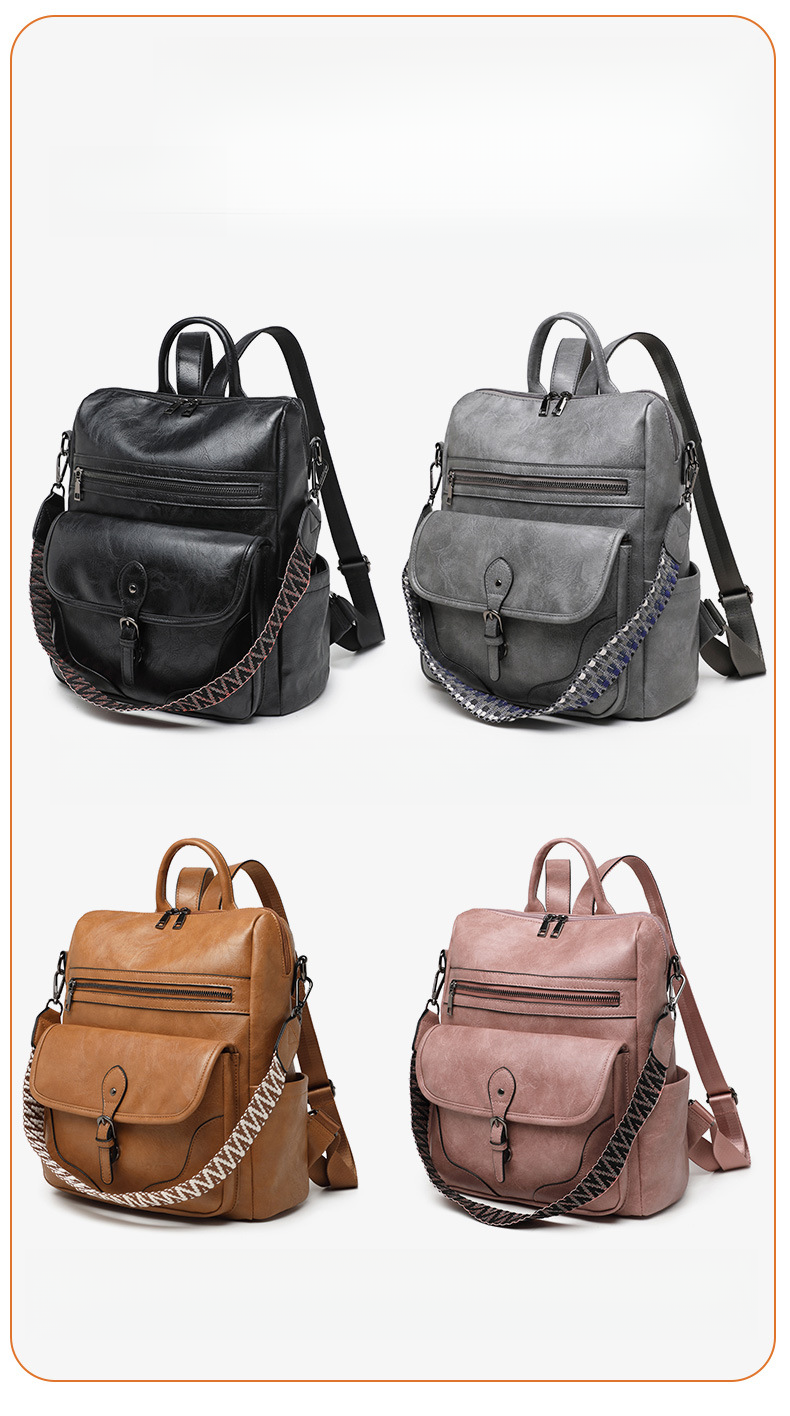 Women's backpack lightweight retro backpack for girls, large capacity casual travel dual-use shoulder bag_voghion.com