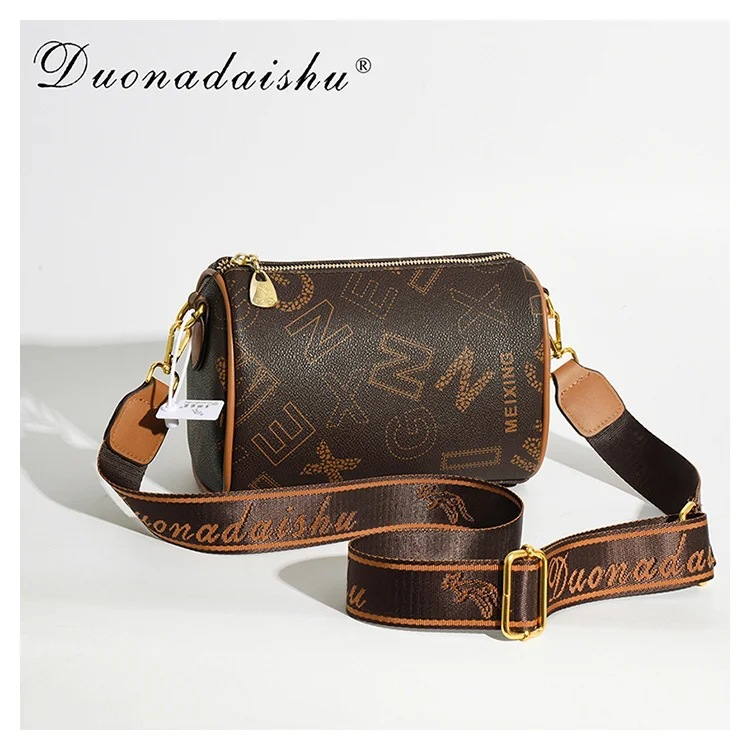Neuer heißer Modetrend: Vielseitige, weiche Kissentasche mit Zylinderdruck für Damen mit einer Schultertasche und einer Umhängetasche_voghion.com