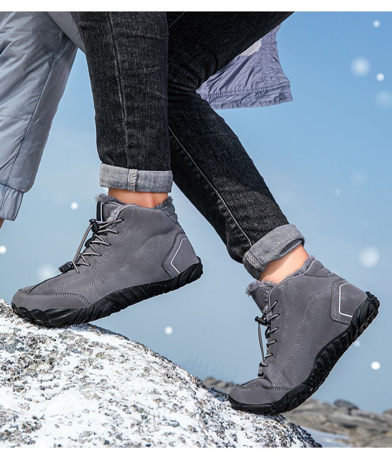 Cross-Border Factory Direct Sale Winter Fleece-Lined Warm Cold-Resistant For Men And Women Mid-Cut Snow Boots Couple_voghion.com