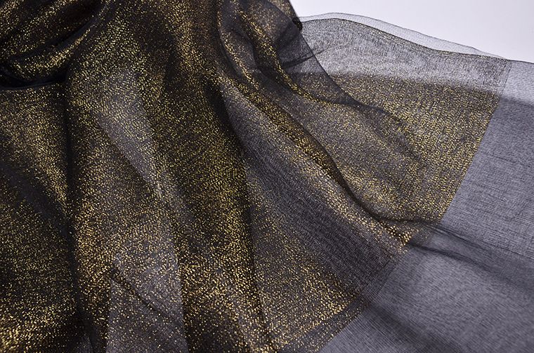 spring and summer mulberry silk scarf sunscreen shawl double-layer contrast color gold tassel silk organza scarf  _voghion.com