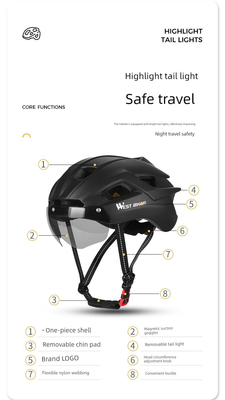 West Rider Mountain Goggles Detachable Road Bike_voghion.com