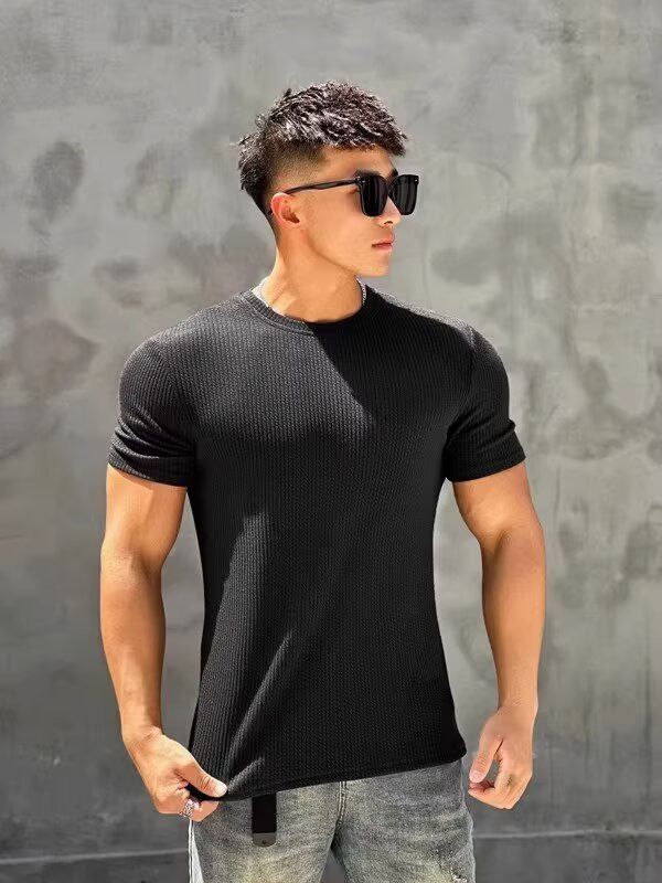 Men's Performance Workout T-Shirt - Quick-Dry Muscle Fit Gym Tee For Running & Basketball (5 Colors, M-3XL)_voghion.com