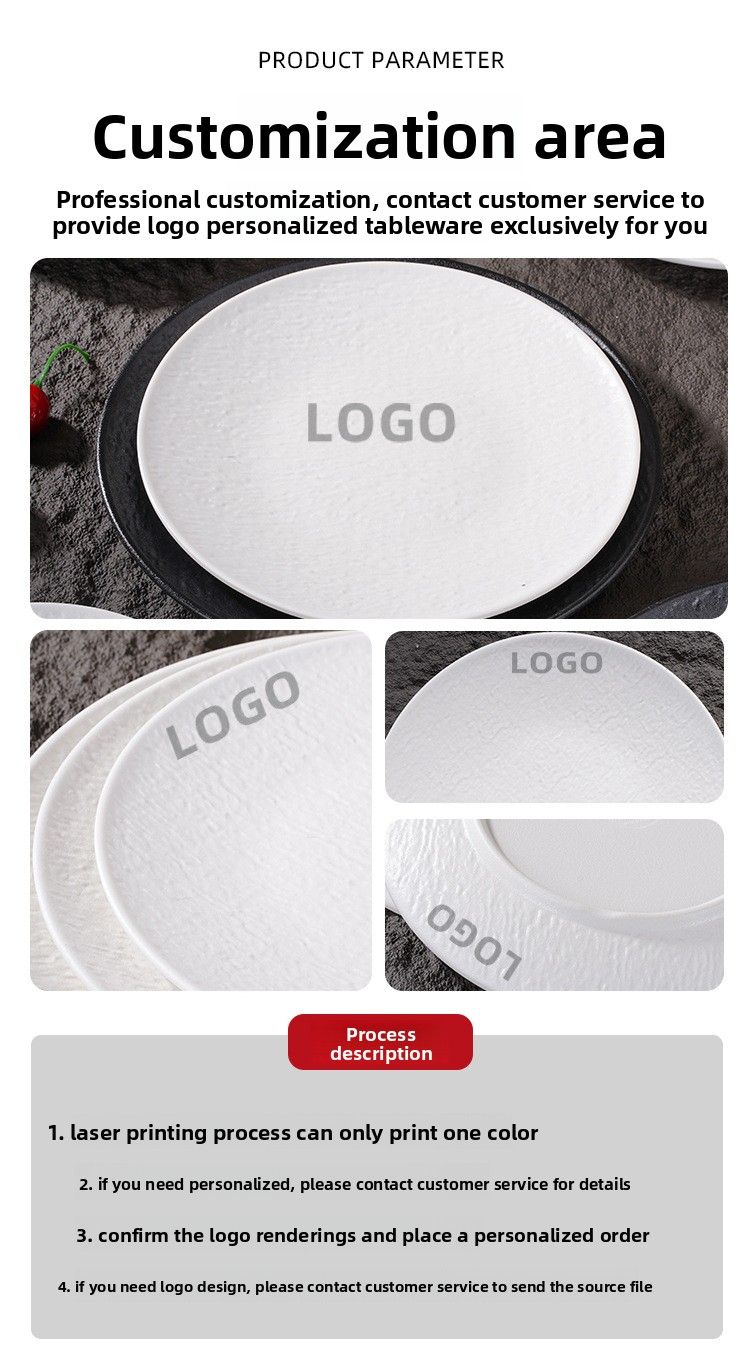 Nuovi piatti piani rotondi di alta qualità in melamina per pasta commerciale, bistecca occidentale, sala da pranzo_voghion.com