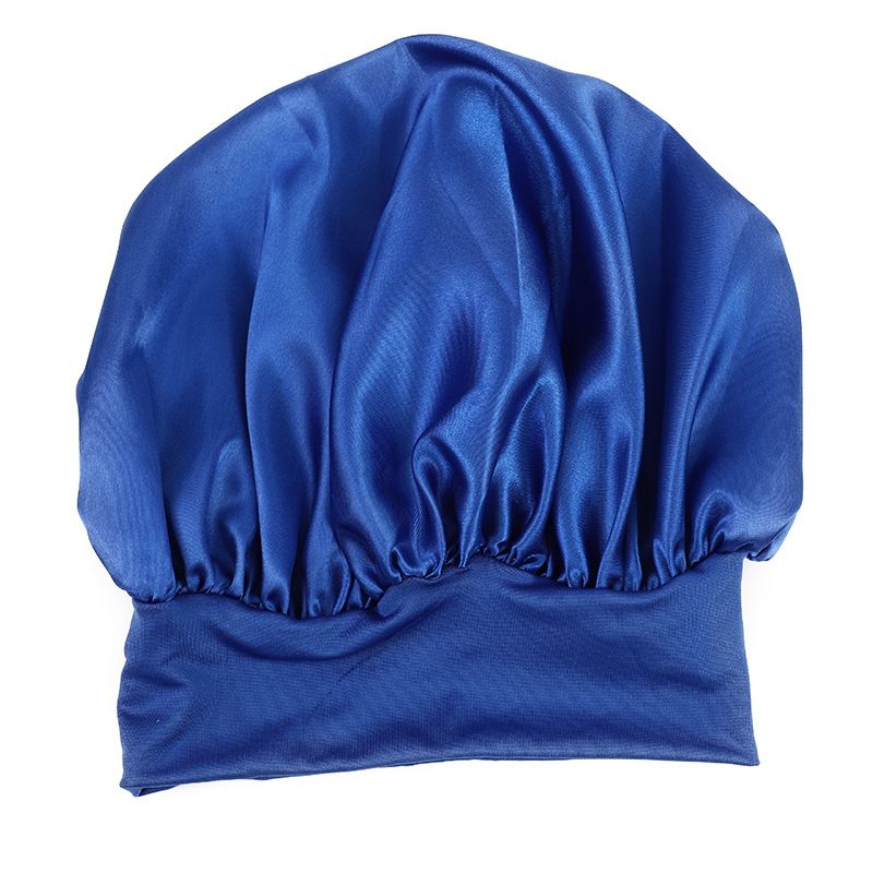 Wide brim high elastic beauty salon hair care hat female nursing satin sleeping cap chemotherapy cap shower cap_voghion.com