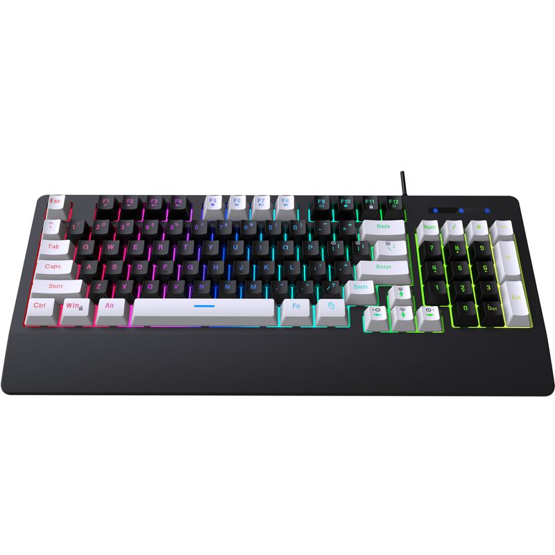 2023 Nytt 93 Tynnfilm Kablet RGB Glow Game Keyboard ABS Dual Color Injection Molding Keycap Multi Key Conflict Free_voghion.com