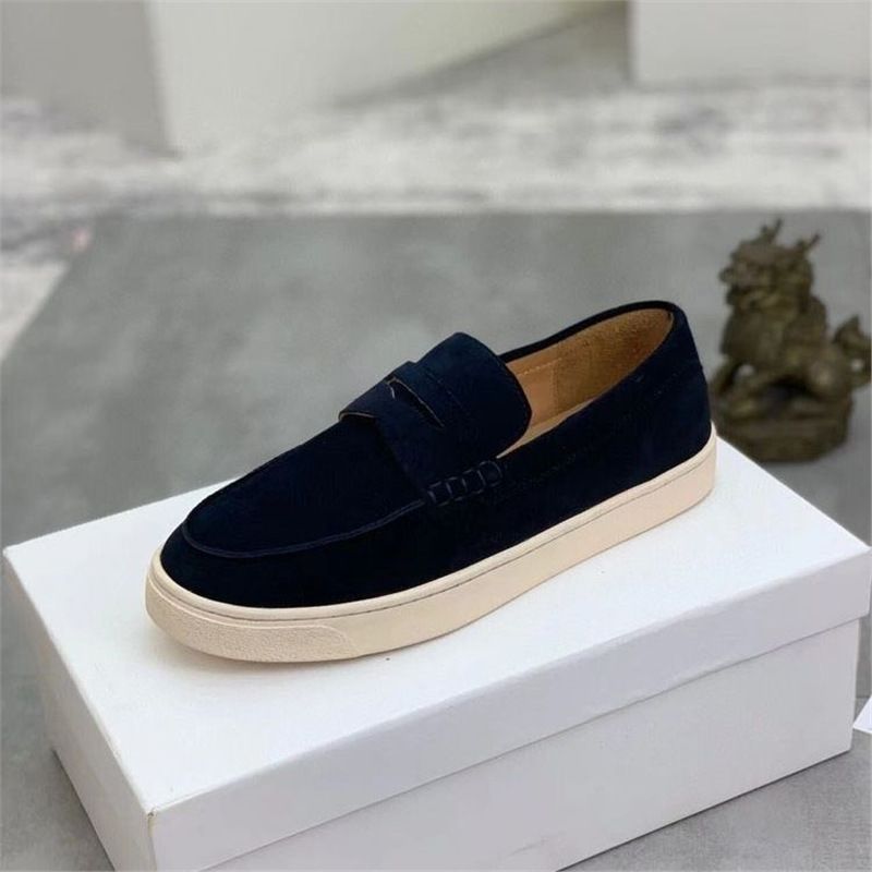 Herrenschuhe Wildleder Nubukleder Slip-On Loafers Frühling High-End Luxusmode_voghion.com