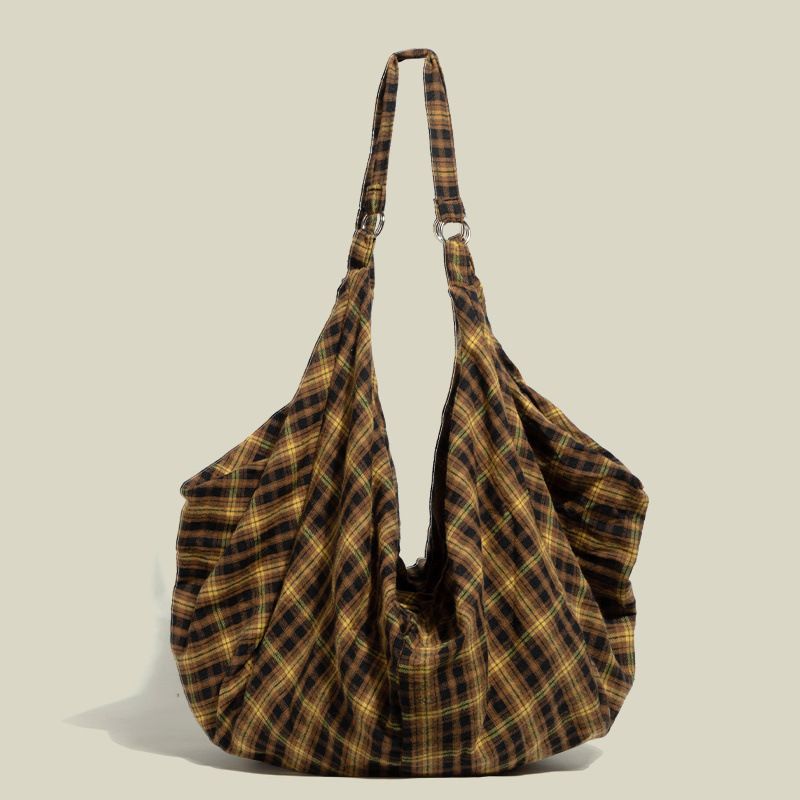 Women's Tote Bag Checkered Backpack Crossbody Bag 2025 Fall/Winter New Large Capacity_voghion.com
