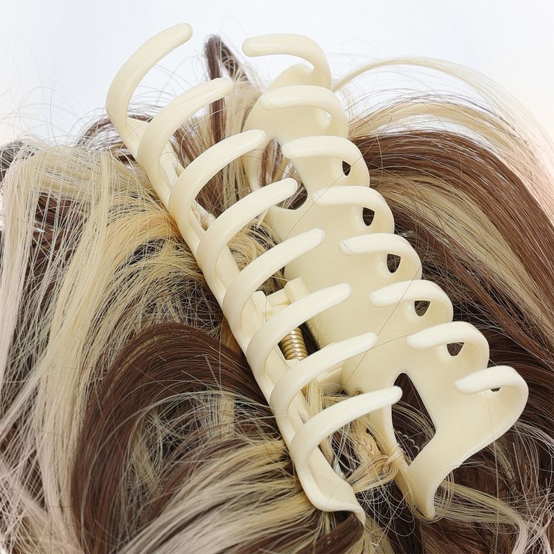 Faixa de cabelo com presilha Coque preguiçoso de cabelo longo e bagunçado 25cm55g coque com presilha_voghion.com