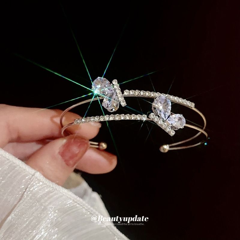 Zircon Ripple Flower Opening 2025 New Versatile Bracelet With Individualized Coldness And High End Feeling Handmade For_voghion.com