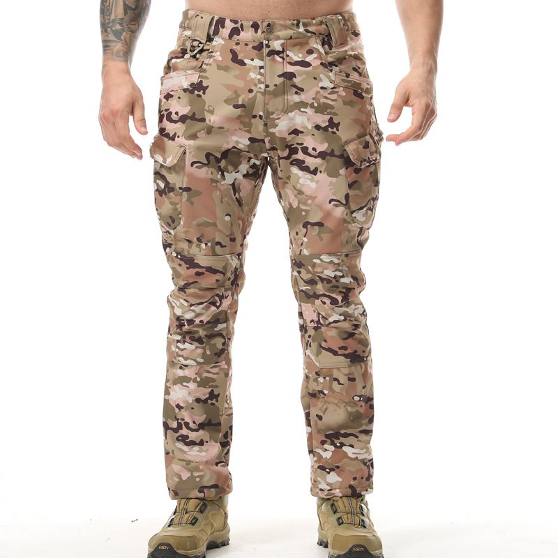 Thermo-Cargohose für Herren im Winter – Fleecegefütterte taktische Softshellhose für Outdoor-Sportarten (X7-Serie, Grau/Braun/Camouflage/Schwarz/Khaki, Größen S-4XL)_voghion.com