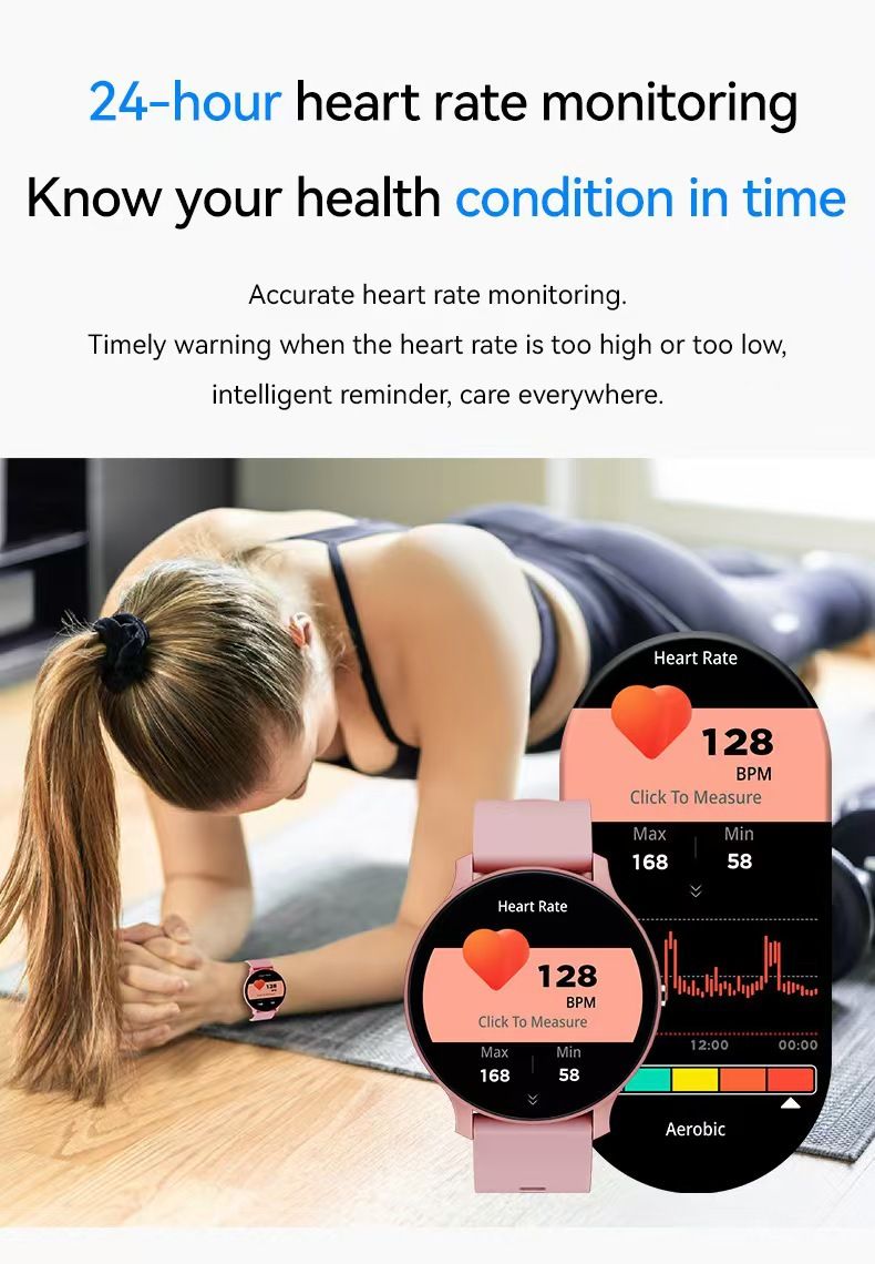 X27 Private Model Round Screen Smart Watch Heart Rate Blood Oxygen Monitoring Waterproof Multi Function Health Watch For Couples_voghion.com