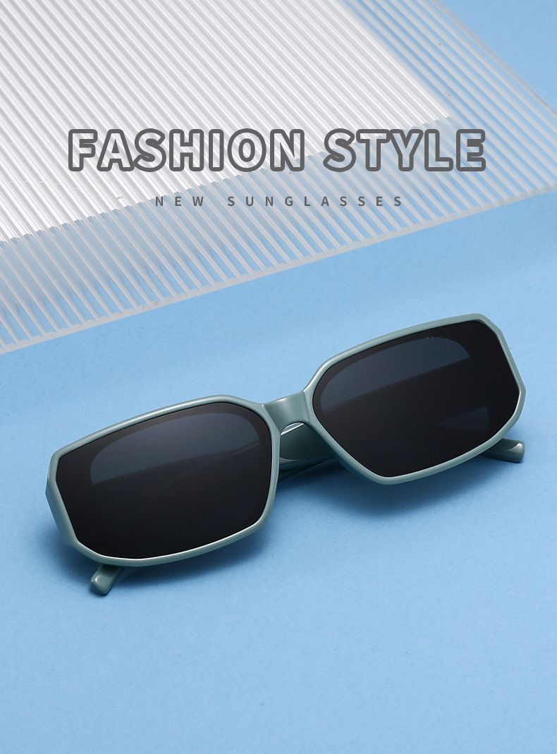 Lunettes de soleil unisexes tendance, monture carrée décontractée, idéales pour le shopping et la conduite, 6263_voghion.com