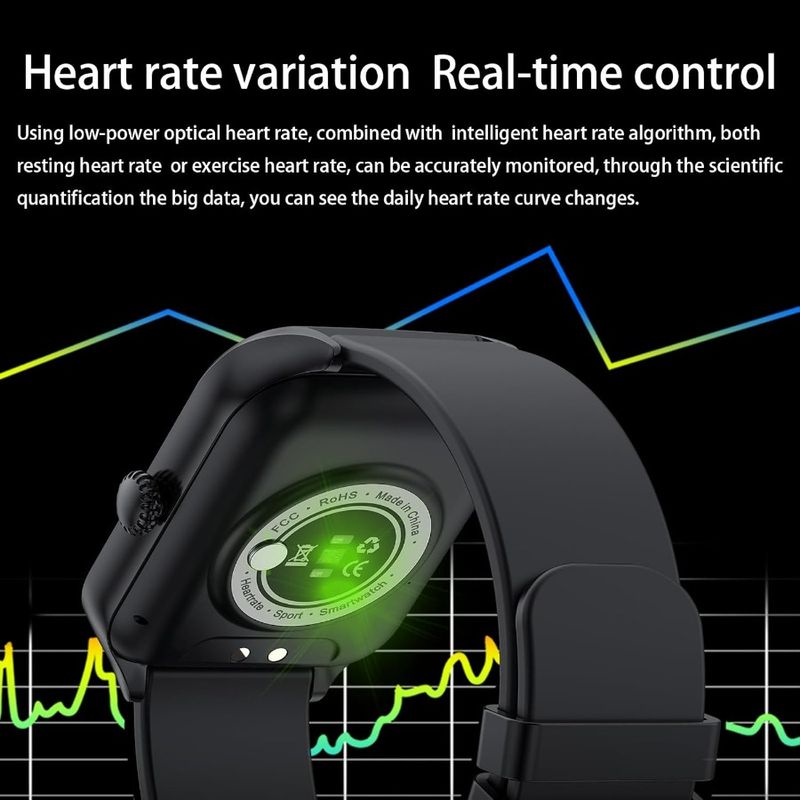 Smart Watch For Men Women Answer Make Calls 1.85 Fitness Tacker With Heart Rate Pedometer Calories Sleep Monitor 100+ Sport Mod_voghion.com